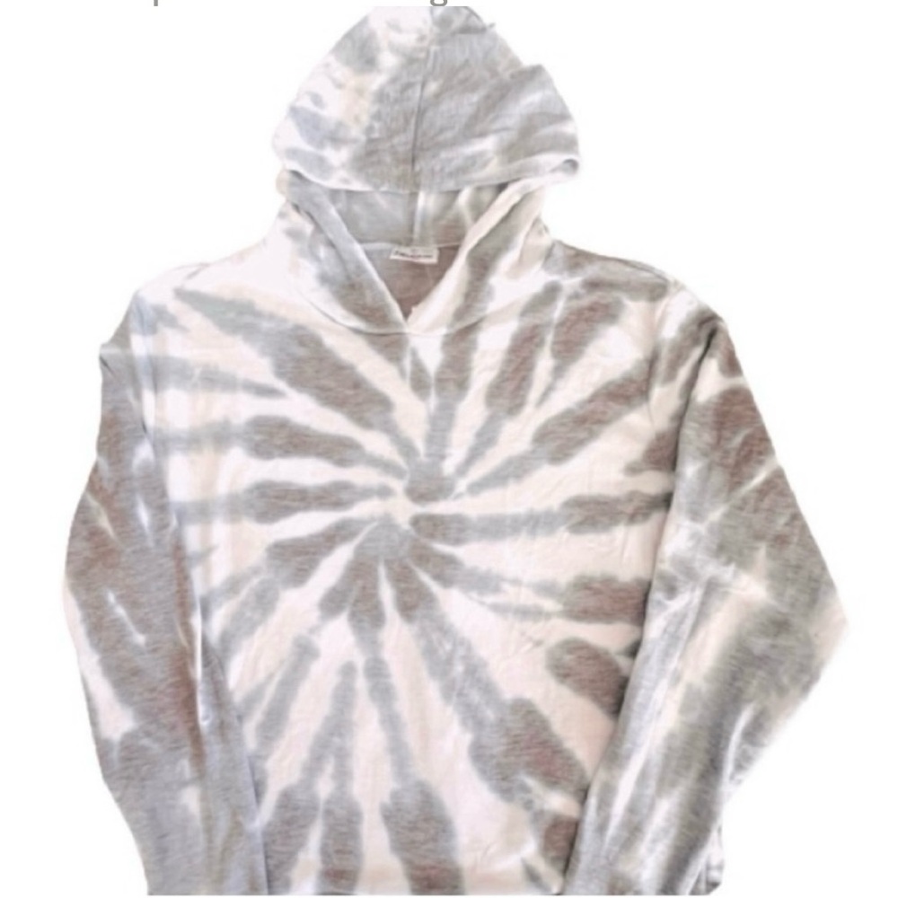 NWT- Firehouse Swirl Tie Dye Cropped Hoodie Juniors- L